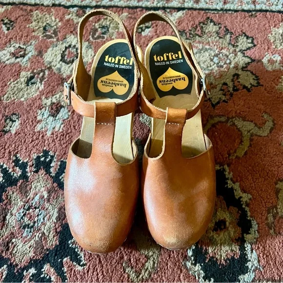 Swedish Hasbeens T-strap sky high 38 7.5 - Picture 2 of 5